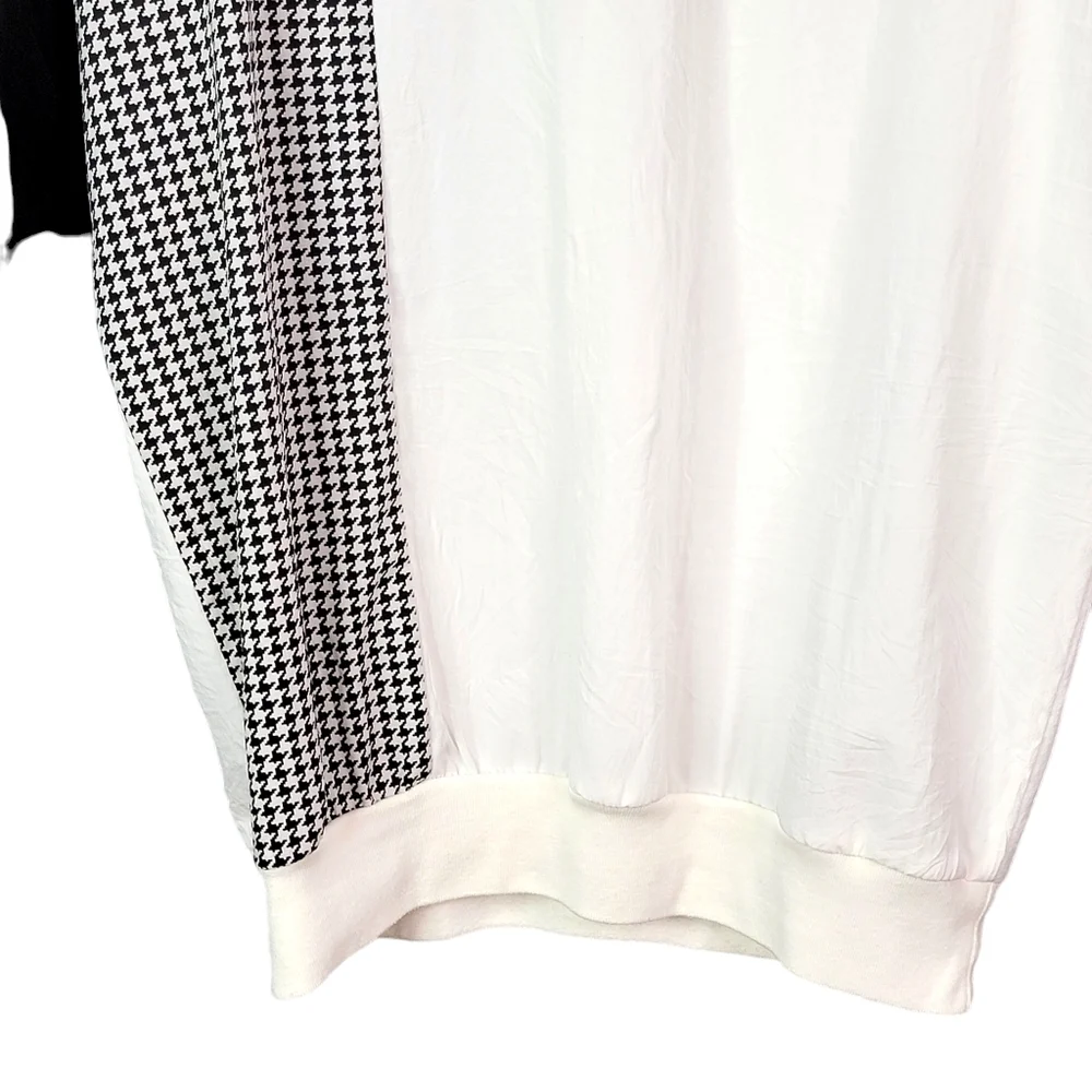 Reno of California Vintage Multi Pattern Color Block Button Up Blouse Tee M - Picture 4 of 12